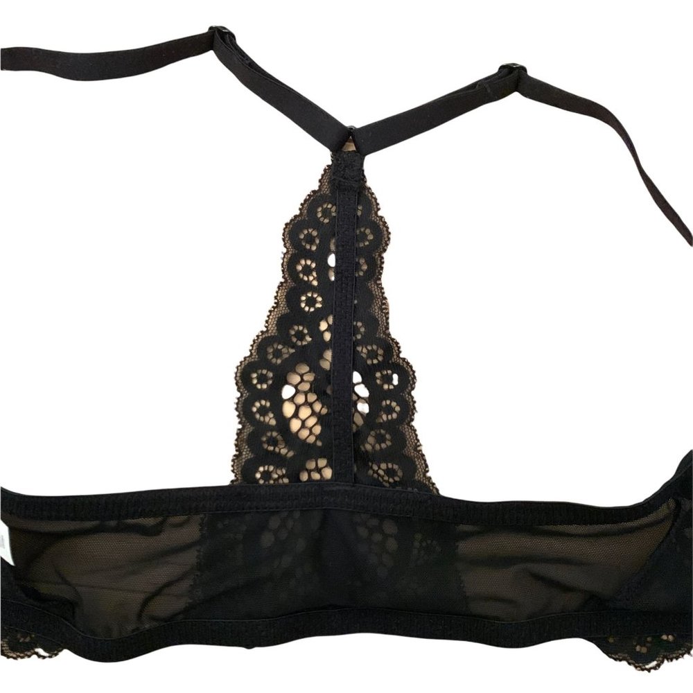 NWT Auden The Radiant Black Lace Deep Plunge Push Up Bra 32 C - Picture 4 of 10